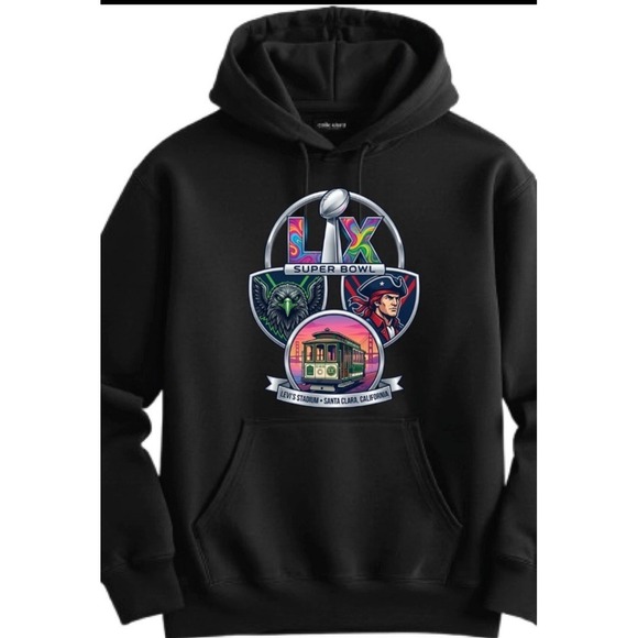 Gildan Other - Super Bowl Lx Nfl 2026‎ Black Hoodie San Francisco Adult Unisex Large